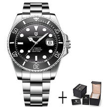 Load image into Gallery viewer, PAGANI Relojes de lujo de marca de diseño para hombre negro automático mecánico de acero inoxidable resistente al agua deporte de negocios