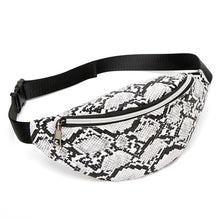 Load image into Gallery viewer, Women's Fashion Waist Packs Personalized Rock and Roll Color PU Leather Flashing Lattice Belt Bag Nerka Fanny Pack