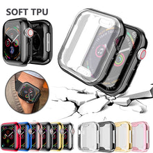 Load image into Gallery viewer, Watch Cover case For Apple Watch series 5 4 3 2 1 band case 42mm 38m 40mm 44mm Slim TPU case Protector for iWatch 4 44mm