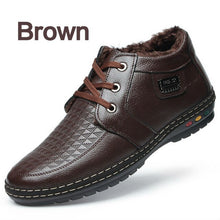 Load image into Gallery viewer, BIMUDUIYU Lace-Up Casual Shoes Men's Winter Boots With Short Plush Fashion Tactical Boots Male Warm Lightweight Ankle Snow Boots