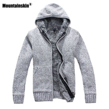Load image into Gallery viewer, Mountainskin Autumn Winter Men's Thick Jackets Casual Warm Hoodies Fur Inside Outwear Mens Hooded Coat Thermal Sweatshirt SA505